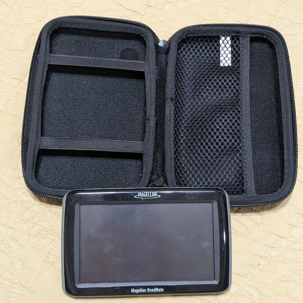 Magellan Outdoors Black GPS with Case No Charger Not Charged As Is....